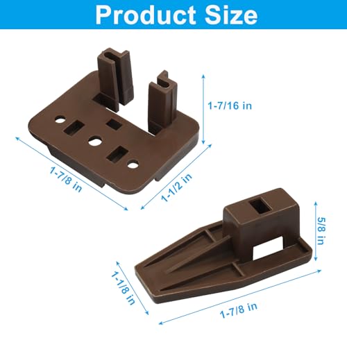 12 Set Drawer Track Guide Kits, Drawer Slides Plastic Track Guide Glide Drawer Replacement Part for Center Mount Drawer, Dressers, Rite-Trak I Drawer Guide Glide, Nightstand Drawer