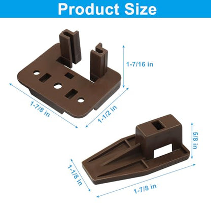 12 Set Drawer Track Guide Kits, Drawer Slides Plastic Track Guide Glide Drawer Replacement Part for Center Mount Drawer, Dressers, Rite-Trak I Drawer Guide Glide, Nightstand Drawer