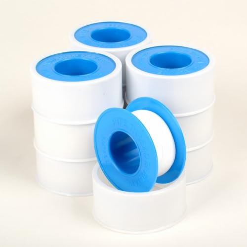 ATE Pro. Tools - Teflon Tape, Industrial Sealant Tape, Threaded Pipe Tape, Plumbing Tape, Temperature Range of -450F to +550F, 3/4" X 520" Teflon Tape, White Tape - 100 Pack