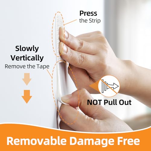 SummerBrite XL Picture Hanging Strips Heavy Duty, 80 Strips Damage Free Removal Picture Hangers for Wall, Sticky Hook & Loop Adhesive Strips for Poster/Picture/Home/Office, 40 Pairs/X-Large, White - size: X-Large 40 Pairs, style: White