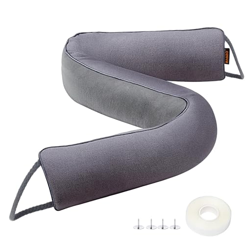 MAGZO Door Draft Stopper, 36 Inch Under Door Draft Blocker Noise Stopper, Weighted Wind Blocker Draft Guard for Bottom of Door, Gray - color: Gray, size: 36in X 4in