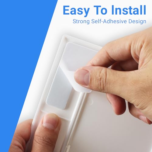 Self-Adhesive Wall Access Panel for Drywall, 9.6 x 9.6 Inch Hole Cover - Heavy-Duty ABS Plastic & Easy Install, Plumbing Wall Panels for Ceiling Bathroom Access Door Hole, White
