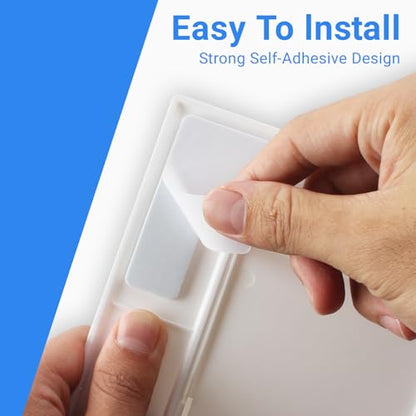Self-Adhesive Wall Access Panel for Drywall, 9.6 x 9.6 Inch Hole Cover - Heavy-Duty ABS Plastic & Easy Install, Plumbing Wall Panels for Ceiling Bathroom Access Door Hole, White