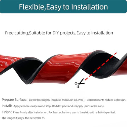 Truck Cap Seal - EPDM Rubber Topper Weather Stripping with Adhesive (2" W x 0.25" H x 25' L) | Camper Shell/Canopy/Tailgate Seal - size: 25Feet