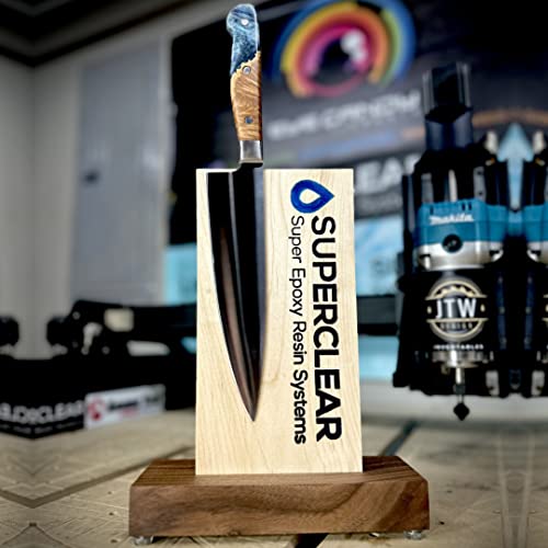 Superclear Forge Bond Knife Handle Epoxy 8 oz Kit, Flexible and Rigid Adhesive for Full and Hidden Tang Knives, High Impact Fracture Resistant, Made in the USA
