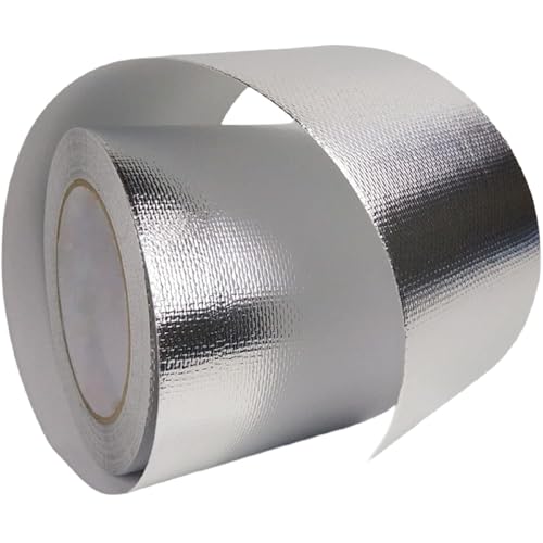 Professional Adhesive Tape for Sound Deadening Installation Finishing Sealing, Reinforced Aluminum Foil Tape (Silver Rip-Stop), 2.0 in Widen 6.0 Mils Thickness
