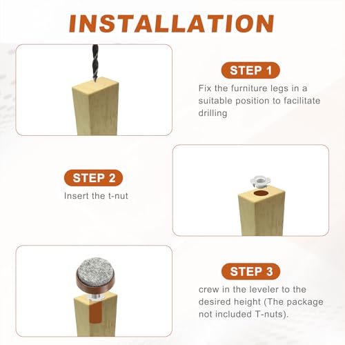 uxcell 12 Pcs Adjustable Furniture Leg Levelers, M6 x 1" x 0.8" Threaded Screw-in Leveling Feet Pad Floor Protector for Tables Cabinets Chairs Sofa Outdoor Furniture Feet, Black - size: M6 x 1" x 0.8"