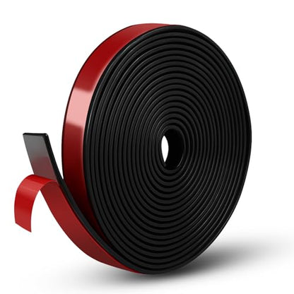 Neoprene Rubber Strips, 1/2" Wide X 1/16" Thick X 115" Long Adhesive Solid Rubber Strips Sheet, Rolls & Strips Gasket Strip with Adhesive Backing for Crafts, DIY, Warehouse Floor, Liner, Seal - size: 1/2" Wide X 1/16" Thick X 115" Long