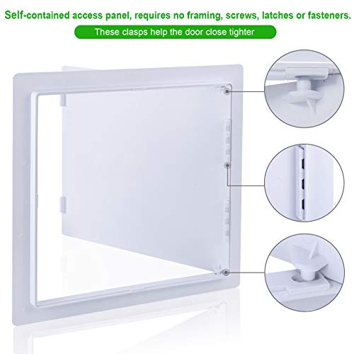 Plumbing Access Panel for Drywall 12 x 12 Inch Plastic Access Door Removable Wall Access Panel Ceiling Reinforced Hinged Durable - size: 12 X 12 Inch