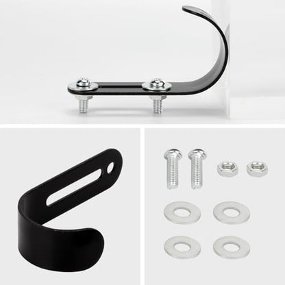 Mailbox Latch and Handle Kit, Metal Mailbox Latch Clips Replacement Set Easy Installation for Repairing Mailbox Door, Mailbox Door Repair Accessories with Screws Gaskets Nuts for Repair
