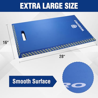 WORKPRO Extra Thick Kneeling Pad, Soft Foam Knee Cushioning, Extra Large Foam Kneeler Mat for Auto-Repair, Gardening, Workout Supplies, 28 x 16 x 1.2in, Blue - color: Blue