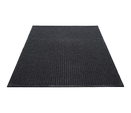 Guardian EcoGuard Indoor Wiper Floor Mat, Recycled Plactic and Rubber, 4'x8', Charcoal - color: Charcoal, size: 4' x 8' (Rectangular)