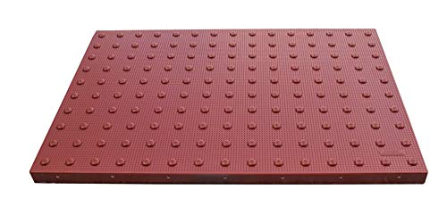 UltraTech 0761 - 4' x 2' Urethane Retrofit Ultra-ADA Warning Pad with Raised Truncated Dome Design, Brick Red - size: 4' x 2', style: Brick Red Retrofit