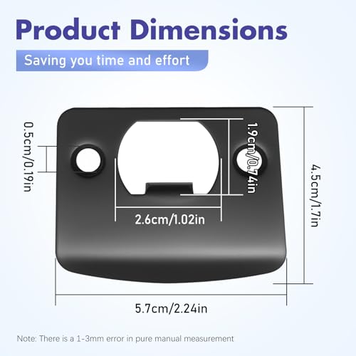 EATAKWARD 12 PCS Door Strike Plate, Matte Black Deadbolt Strike Plate (Rounded Corners with Screws) - style: Rounded Corners with Screws