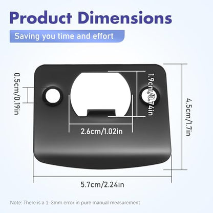 EATAKWARD 12 PCS Door Strike Plate, Matte Black Deadbolt Strike Plate (Rounded Corners with Screws) - style: Rounded Corners with Screws
