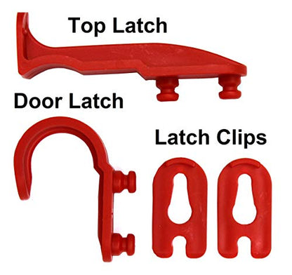 New Plastic Latch Set Kit for Solar Group Standard Mailbox Repair Latch Kit (1, Red) - color: Red