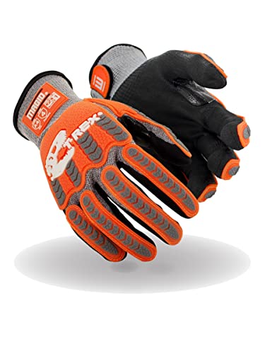 MAGID T-REX Flex Series ANSI A4 Foam Nitrile Coated Impact Gloves, 24 Pairs, Size 6/XS (TRX443) - size: 6/XS, style: 24 Pairs