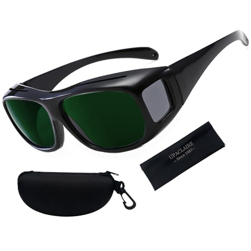 Wrap-Around Laser Safety Glasses 200nm-2000nm Protective Goggles For Tattooing And Laser - color: Green