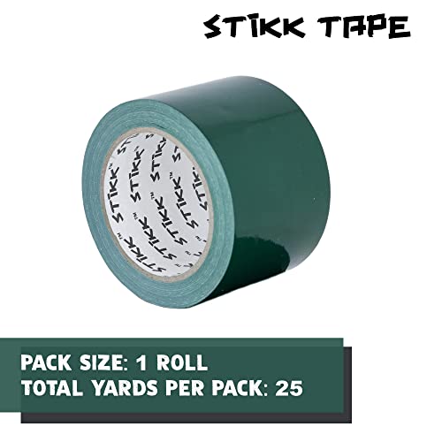 STIKK Duct Tape - Green Duck Tape - 3 inch x 25 Yards - Heavy Duty Tape for Repairs, Household Projects - for Commercial HVAC and Construction - Effective Heavy Duty Waterproof Duct Tape - color: Green