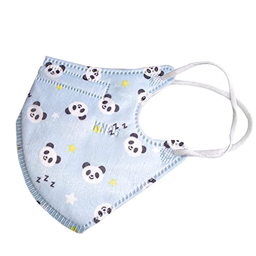 Disposable Safety Mask 5 Ply Protection Face Mask for Kids 20 pcs (Kids Panda Blue) - color: Kids Panda Blue