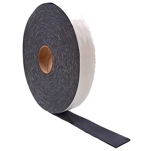 WOD SSFLDFT Insulation Foam Tape Self Adhesive - 1/16 Thick x 2 Width - 150 feet - Made in USA Weather Stripping, HVAC, Sealing Doors, Windows, Pipes, Cooling, Sound Proof, and Air Conditioning. - size: Width: 2 inch