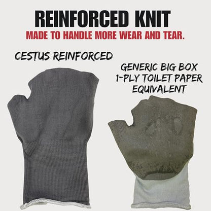 Cestus C11e, Nitrile Coated Work Gloves with Grip, Touchscreen, Reinforced Double Knit - size: Large, style: 12 Pairs