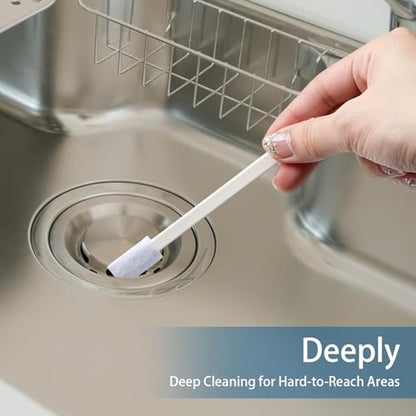 20 Pcs Disposable Crevice Cleaning Brush, Thin Cleaning Tool for Tight Spaces, Small Gap Cleaner Brush for Keyboard Toilet Window Track Door Grooves Vent Fan(White)