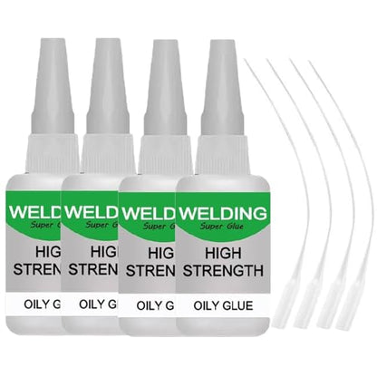 4PCS Uniglue Universal Super Glue,Welding High-Strength Oily Glue,Mighty Instant Glue,Fast Repair and Curing for Metals,Plastics,Jade Etc