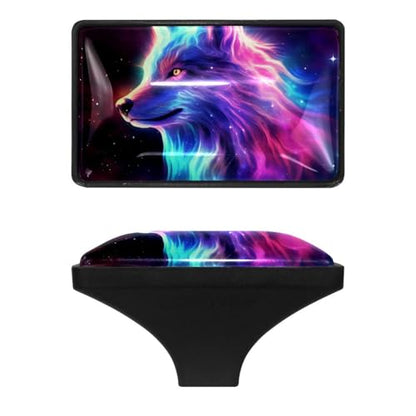 Drawer Knobs, Black Cabinet Knobs, 4pcs, Cabinet Pulls with Screws for Cupboard Drawer Dresser, Wolf Print Galaxy Starry Sky Pattern - color: color30532
