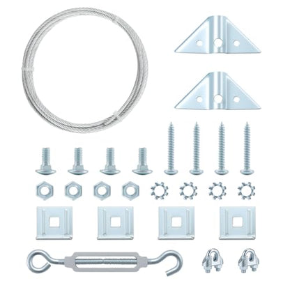 HOME MASTER HARDWARE Anti Sag Gate Kit for Wooden Fence Repair, Zinc Plated Steel, Anti-sag Gate Hardware Kit - Turnbuckle, Hooks, Heavy Cable, Screws -1 Pack - color: Zinc, size: 1 Pack