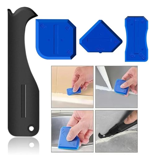 Silicone Caulking Tool, 3 in 1 Silicone Remover Multi Tool, Glazing Compound Finishing Tool, Caulk Remover Tool, for Bathroom,Kitchen,Floor,Window,Sink Joint,Frames Seal(3 sets) - color: 3 in 1 Tool(3 Sets)