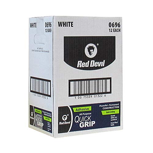 Red Devil 0696 Quick Grip Construction Adhesive, 9 fl oz, White, 12 Pack - size: 12 Pack