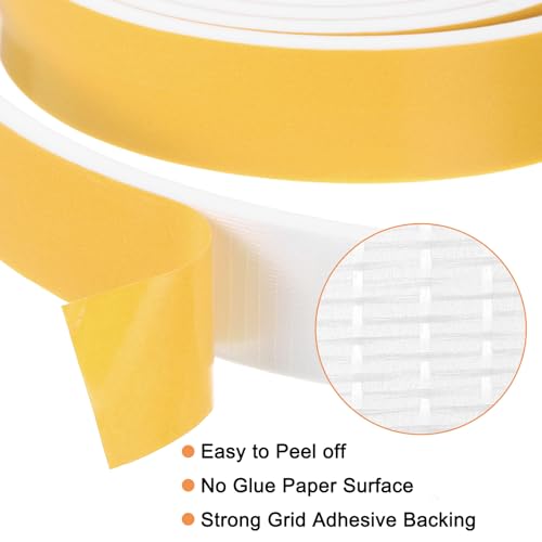 uxcell 1 Roll Foam Weather Stripping, 2" Wide X 3/8" Thick X 6.56 Ft Door Seal Strip Adhesive Foam Tape White Insulation Strip for Door Window - size: 2"x 3/8"x 6.56 Ft