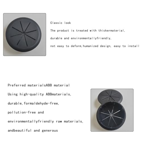 2 Pcs 2 Inch (50mm) Cable Grommet, Flexible Desk Hole Cover, Flexible Desk Grommet, Flexible Desk Grommets, Flexible Desk Cord Grommets, Flexible Desk Cable Grommet (Black) - color: Black