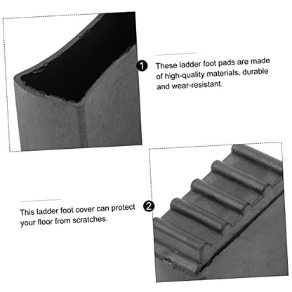 HOMSFOU 4pcs Ladder Mats Non-Slip Stair Treads Ladder Feet Covers Slip Wear-Resistant Easy to Install