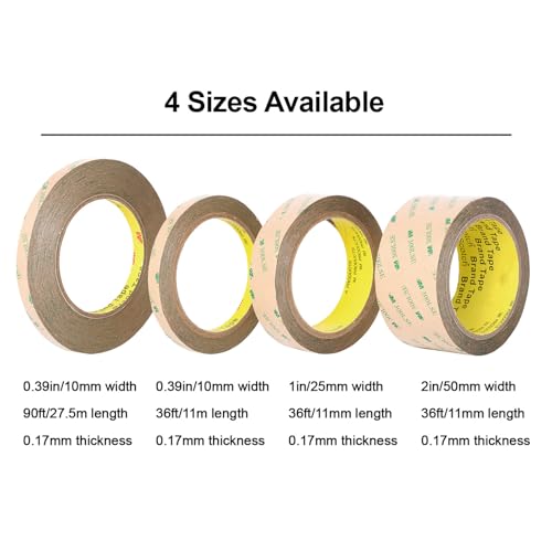 300LSE 3M Double Side Tape Heavy Duty 36ft, Clear Mounting Tape Removable for Scrapbook,Transparent Sticky Tape Picture Hanging Strips, Adhesive Tape for LED Poster Art Craft - size: 2in X 36ft