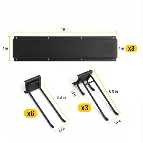 MBQQ Garage Tool Organizer Wall Mounted, 24 Inches Adjustable Garden Tool Organizer Rack,Heavy Duty Yard Tool Organizer - size: SET OF 3
