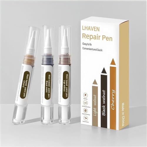 Wooden Furniture Floor Scratch Repair Kit 3 Color Wood Markers for Stains, Scratches, Wood Floors, Tables, Desks, Carpenters, Bedposts, Touch Ups, and Cover Ups