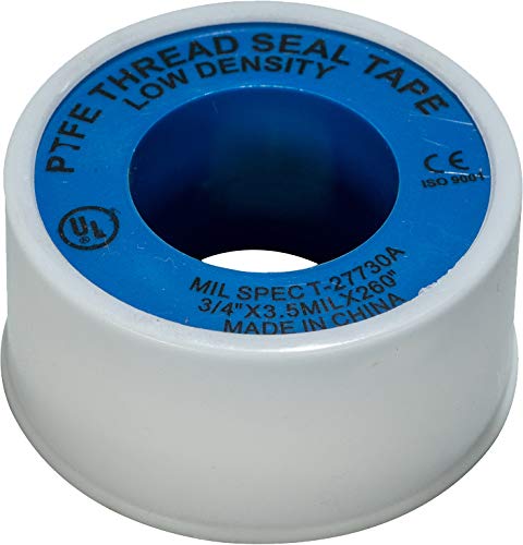 Weld-On 87750 Thread Seal Tape with PTFE, 3/4 inch by 260 inches, White - size: 3/4" x 260"