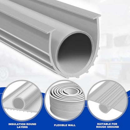 DGSL Garage Door Seals Bottom Rubber，Weather Stripping Sealing Strip Replacement,Universal Weatherproof Threshold Buffering (Grey, 16 Ft) - color: Gray, size: 16 Ft