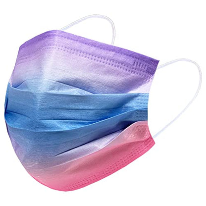 Disposable Safety Mask 3 Layer Protection Face Mask for Adults 50 pcs (Transition 2) - color: Transition 2