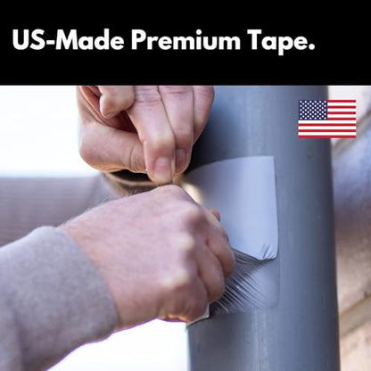 HSS Sealant Tape with MicroSealant - Waterproof Commercial Roofing Tape for Roof and RV Repair - UV- & Weatherproof - Grey - 6 inch x 25 ft. - color: Gray, size: 6" x 25'