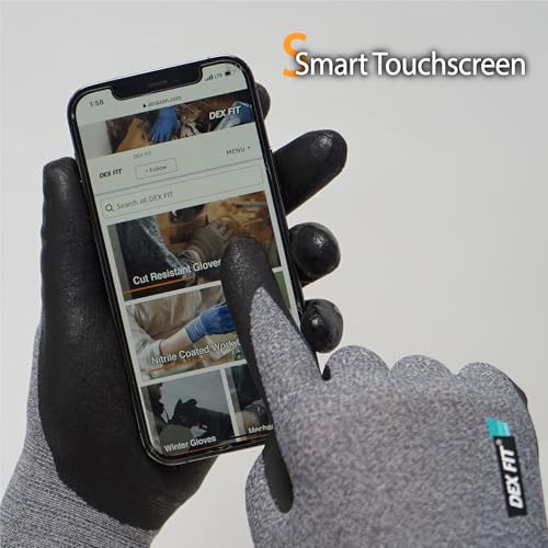 DEX FIT Grey 3 Pair Protective Gloves, X-Small - color: Grey, size: X-Small(3 Pairs)