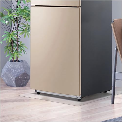 Refrigerator Mat, Clear Anti-Slip PVC Floor Protector, 2mm Thickness Scratch-Resistant Floor Mat - color: Frosted Clear, size: 3' x 3' (Rectangular)