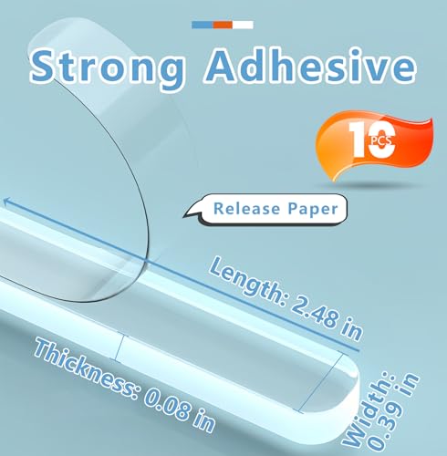 ZOMPAGO Clear Silicone Cabinet Bumpers 10 Pcs - Self-Adhesive Sound Dampening Pads, Furniture Protectors & Non-Slip Anti-Slip Pads for Drawers, Table Tops, Hardwood Floors, Chair Legs, Wall Protection - size: 10 PCS