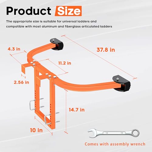 Ladder Stabilizer Accessory for Roof Gutter, roof Ladder stabilizer Easily attaches with U Bolt, Wing Span Wall Ladder Standoff, Stabilized Support, Sturdy and Durable, 500 lbs Weight Rating - size: Ladder Stabilizer Accessory for Roof Gutter
