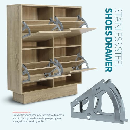 1 Layers Shoes Drawer Cabinet Hinges Flip Frames, Grey Shoe Cabinet Replacement Fittings Stainless Steel for Kitchen Living Room, 1 Pair - color: Gray, size: 1 Layers