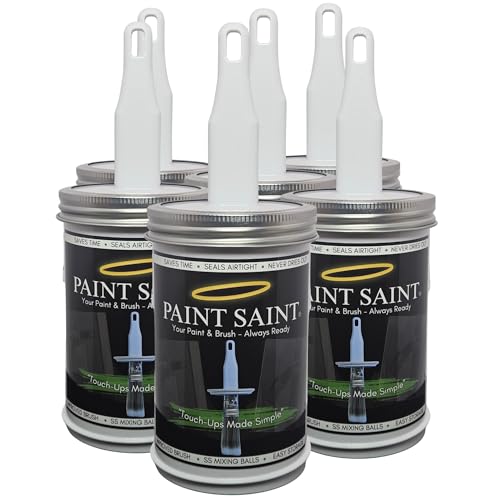 Paint Saint – 6 Airtight Touch Up Paint Containers with Built-in Brush | Mess-Free House Paint Storage | Quick, Satisfying Touch Ups | Perfect for Homeowners, DIY & Property Managers (Pack of 6) - size: 1 Count (Pack of 6)