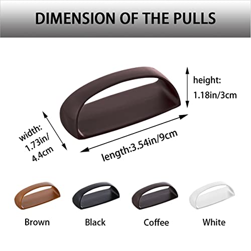 6 Pack Self-Stick Instant Cabinet Handle Pulls Drawer Pull Helper with Adhesive Sliding Door Handle Stick On Handle for Glass Windows Wardrobes Peel and Stick Knob Drill Free 6pcs/Set (coffee) - color: Coffee