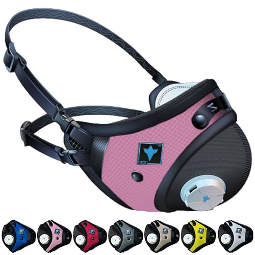 RZ Mask RZM3 - Patented Dust Mask w/ 99.8% Carbon Filtration, Anti Fogging, 360° Seal with 3 Straps, 50% Better Breathability - color: Pink, size: XX-Large
